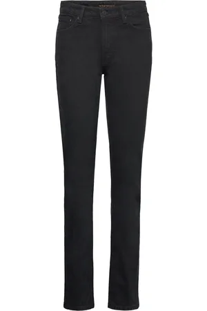 Nudie Jeans Mellow Mae So Black Bottoms Jeans Straight-regular Black