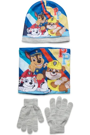 Paw Patrol Set 3 Pcs Bonnet+Collar+Gloves Accessories Headwear Hats Beanie Multi/patterned