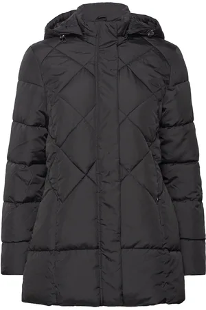 Brandtex B. Coastline Jacket Outerwear Light Vuorillinen Takki Topattu Takki Black