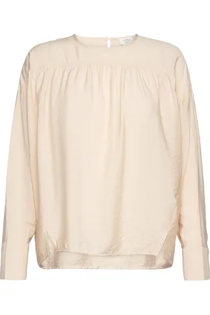 Norr Alyssa Top Tops Blouses Long-sleeved Beige