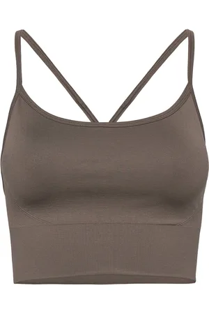 Rethinkit Hilde Seamless Sports Bra Lingerie Bras & Tops Sports Bras - All Brown
