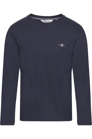 GANT Shield Ls T-Shirt Tops T-shirts Long-sleeved T-shirts Navy