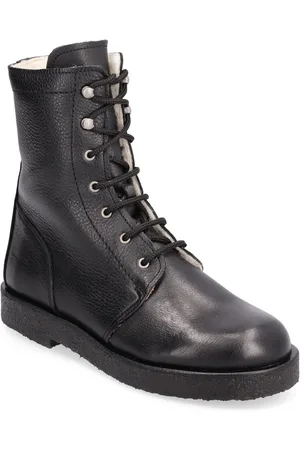 ANGULUS Boots - Flat - With Laces Shoes Boots Ankle Boots Laced Boots Black