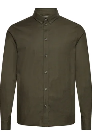 Solid Sdval Sh Tops Shirts Casual Khaki Green