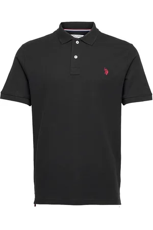 U.S. Polo Assn. Uspa Polo Alfred Men Tops Polos Short-sleeved Black