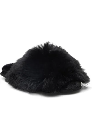 Lindex Indoor Slipper Super Fluffy Aamutossut Tohvelit Black