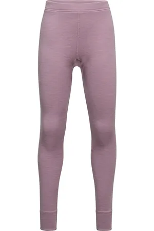 Lindex Longjohns Merino Wool Solid Outerwear Base Layers Baselayer Bottoms Purple
