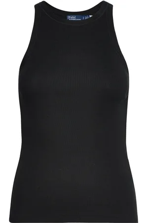 Ralph Lauren Ribbed Cotton Tank Top Tops T-shirts & Tops Sleeveless Black