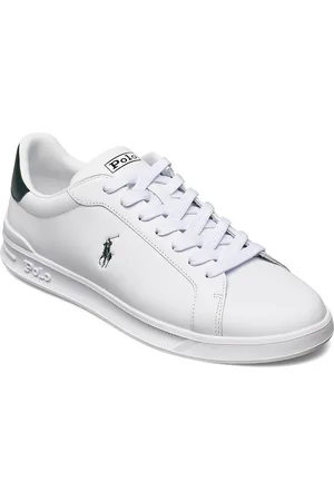 Ralph Lauren Heritage Court Ii Leather Sneaker Designers Sneakers Low-top Sneakers White