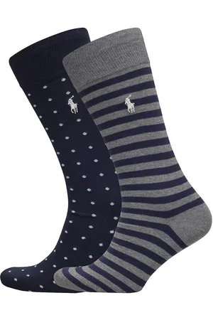 Ralph Lauren Dot Stripe Sock 2-Pack Underwear Socks Regular Socks Blue