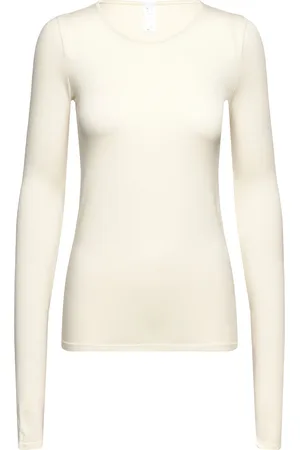 Swedish Stockings Hillevi Cashmere Top Tops T-shirts & Tops Long-sleeved White