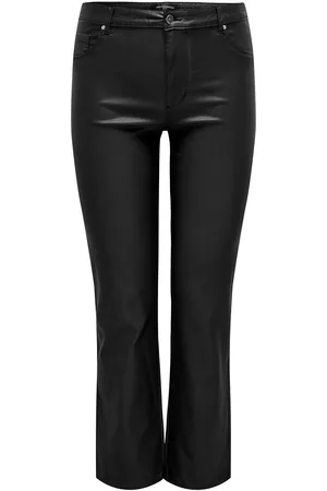 ONLY Caraugusta Hw Straight Rock C Bjbox Bottoms Trousers Leather Leggings-Housut Black