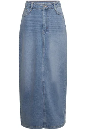 Grunt Elisa Denim Skirt Vintage Blue Dresses & Skirts Skirts Maxi Skirts Blue