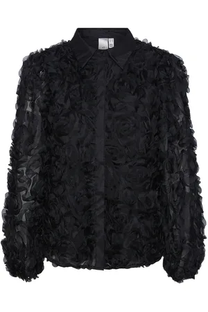 Y.A.S Roso Ls Shirt - Show Tops Shirts Long-sleeved Black