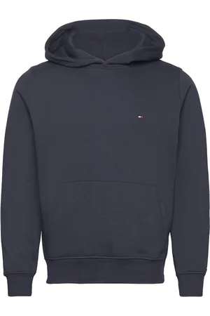 Tommy Hilfiger Flag Logo Hoody Tops Sweat-shirts & Hoodies Hoodies Navy