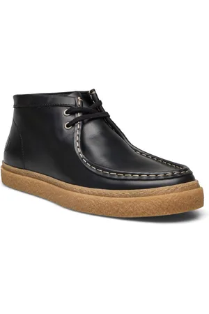Fred Perry Dawson Mid Oil Pull Up Lthr Korkeavartiset Tennarit Black