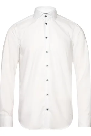 BOSWEEL SHIRTS EST. 1937 Slim Fit Mens Shirt Tops Shirts Business White