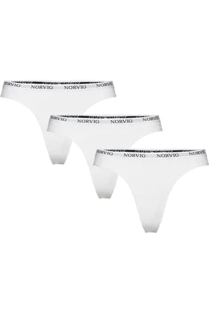 NORVIG 3-Pack Womens String Stringit Alusvaatteet White