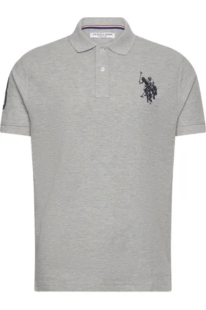 U.S. Polo Assn. Uspa Polo Alfredo Men Tops Polos Short-sleeved Grey
