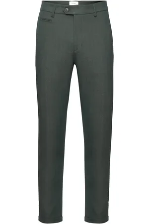 Les Deux Como Herringb Suit Pants Bottoms Trousers Formal Khaki Green