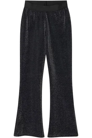 LMTD Nlfrunas Bootcut Pant Bottoms Trousers Black