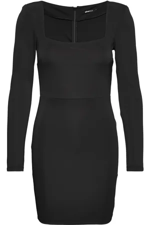 Gina Tricot Shoulderpad Mini Dress Lyhyt Mekko Black