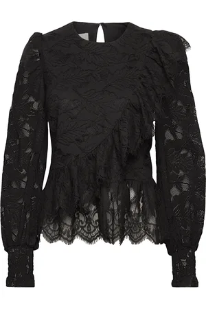 Munthe Lillith Tops Blouses Long-sleeved Black