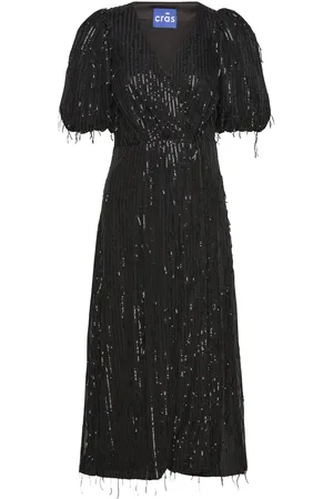 Crās Dakotacras Dress Polvipituinen Mekko Black