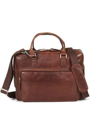 Howard London Laptop Bag Leopold Tietok Laukku Läppärilaukku Laukku Brown