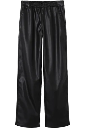 LMTD Nlfhilja Nw Pu Pant Bottoms Trousers Black