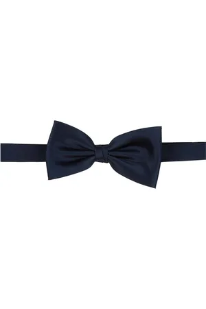 Portia 1924 Solid Bow Tie Polyester Rusetti Navy