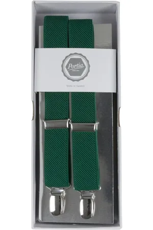 Portia 1924 Solid Suspenders Accessories Suspenders Green