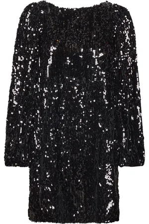 by Ti Mo Sequins Mini Dress Designers Short Dress Black