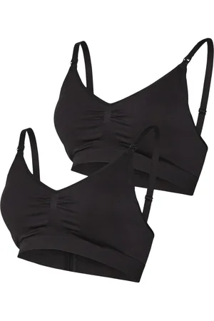 Mama;licious Mlilja Feed Me Bra 2F 2Pack A. Lingerie Bras & Tops Maternity Bras Black