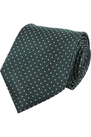 Portia 1924 Dots Silk Tie Solmio Kravatti Khaki Green