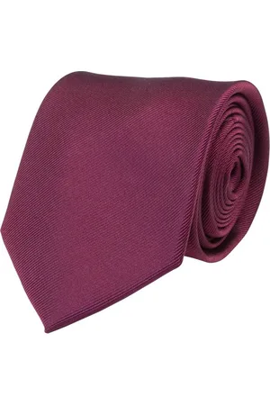 Portia 1924 Solid Silk Tie Solmio Kravatti Burgundy
