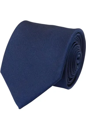 Portia 1924 Solid Silk Tie Solmio Kravatti Navy