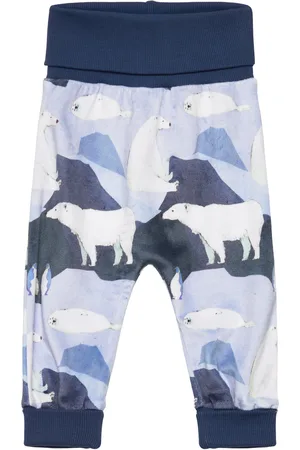 Ma-ia Family Polar Velourbyxa B Bottoms Trousers Blue