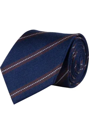 Portia 1924 Regimental Silk Tie Solmio Kravatti Navy