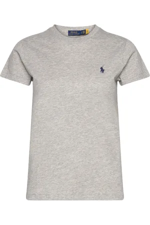 Ralph Lauren Cotton Jersey Crewneck Tee Tops T-shirts & Tops Short-sleeved Grey