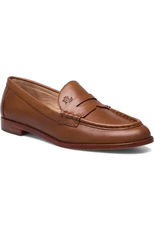 Ralph Lauren Wynnie Burnished Leather Loafer Loaferit Matalat Kengät Brown