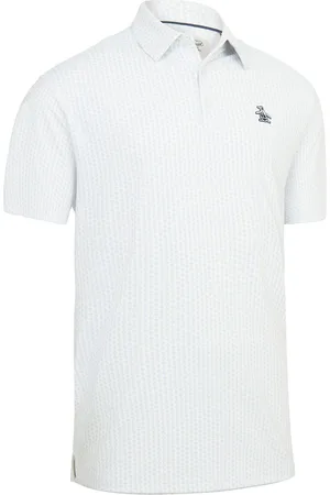 Original Penguin The All-Over Pete Printed Polo Sport Polos Short-sleeved White