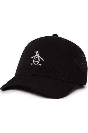 Original Penguin Country Club Perforated Cap Sport Headwear Caps Black