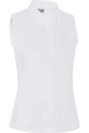 Callaway Sleeveless Knit Polo Sport T-shirts & Tops Polos White