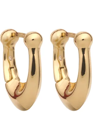 Coach Coach Signature C Huggies Designers Jewellery Earrings Hoops Gold