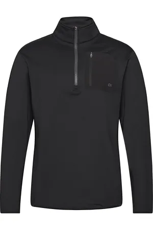 Calvin Klein Delta 1/2 Zip Mid-Layer Sport Sweat-shirts & Hoodies Fleeces & Midlayers Black