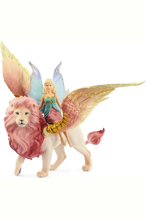 Schleich Fairy In Flight On Winged Lion Toys Playsets & Action Figures Animals Multi/patterned