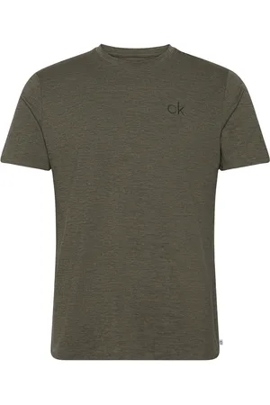 Calvin Klein Newport Round Neck Sport T-shirts Short-sleeved Khaki Green