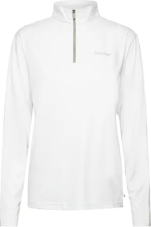 Calvin Klein Newport Half Zip Sport Sweat-shirts & Hoodies Fleeces & Midlayers White