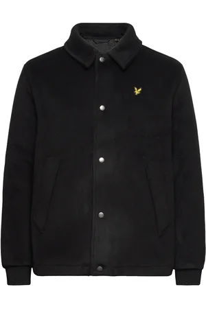 Lyle & Scott Wadded Wool Coach Jacket Villakangastakki Black